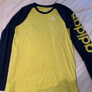 Boys Adidas long sleeve climalite dri fit shirt 14/16